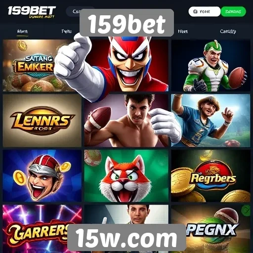 A variedade de jogos disponíveis no 159bet